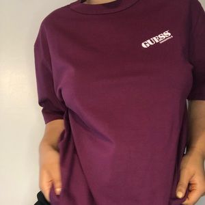 Guess Maroon Long Shirt